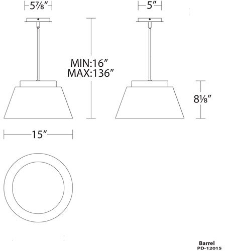 WAC Lightingۥڥȥ󥰥饤ȡChic1L381W378H207-3454mm