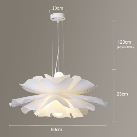 LASHA】フラワーデザインペンダントライト ホワイト 2灯（W400mm～W700mm） - 【EL JEWEL】海外照明と特注照明 専門の販売・通販-エルジュエル・ライティング