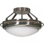 【NUVO】アメリカ・デザイン照明 シェードシーリングライト「POLARIS」2灯（W350×H200mm）