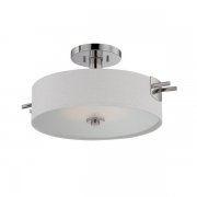 【NUVO】アメリカ・LED シェードシーリングライト「CLAIRE」1灯（W480×H230mm）
