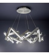 【Modern Forms】アメリカ・デザイン照明「Chaos」LED  つや消しアルミニウム（W860×D860×H250mm）