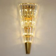 クリスタルガラスウォールライト・ゴールド（H520／H700mm）