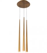 【Modern Forms】アメリカ・デザイン照明 ペンダントライト「Cascade」LED   エイジドブラス 3灯（Φ304×H711mm）