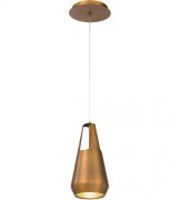 【Modern Forms】アメリカ・デザイン照明 ペンダントライト「Ingot」LED エイジドブラス（Φ152×H254mm）