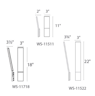 Modern Formsۥꥫǥ 饤ȡBlade LED  ֥åɥߥ˥W76D95H558mm