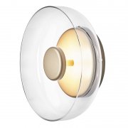 【Nuura】「Blossi wall／ceiling lamp, Nordic gold - clear」デザイン照明ウォール／シーリングライト ゴールド-クリア (Φ230×H90mm)