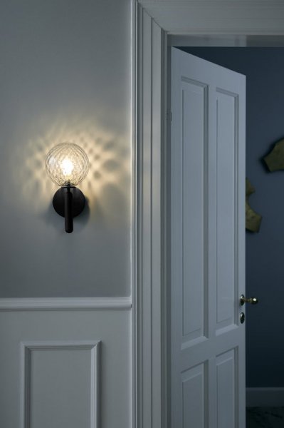 NuuraۡMiira wall lamp, rock grey - clearץǥ饤 å졼 (140H285D177mm)