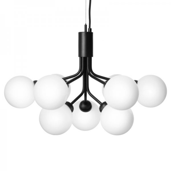 NuuraۡApiales 9 pendant, satin black - opal whiteץǥ 9ƥ֥å-ѡۥ磻 (595H390mm)