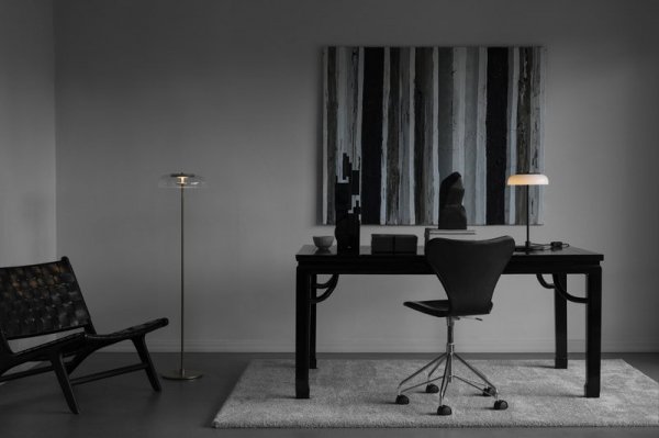 NuuraۡBlossi table lamp, satin black - opalץǥơ֥ ƥ֥å-ѡ (230H440mm)