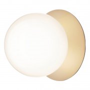 【Nuura】デンマーク・デザイン照明 「Liila 1」ウォールライトにもシーリングライトにも Lサイズ（gold - opal）Φ245×H230mm