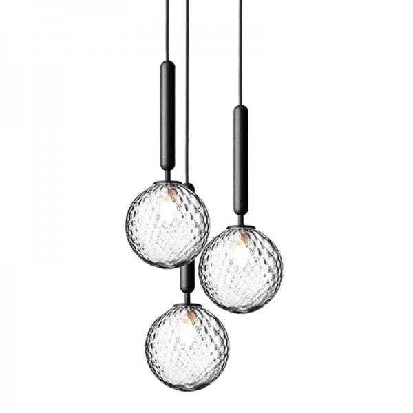 NuuraۡMiira 3 pendant, rock grey - clearץǥڥȥ饤 3å졼-ꥢ(330mm)