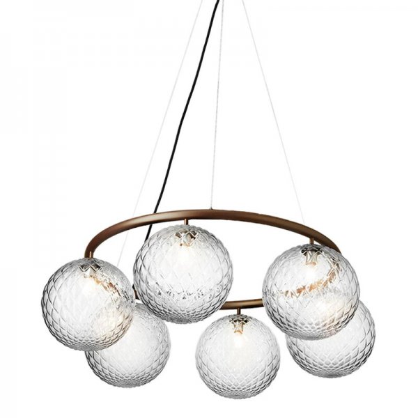 NuuraۡMiira 6 Circular pendant, dark bronze - clearץǥڥȥ饤 6֥-ꥢ(800H200mm)