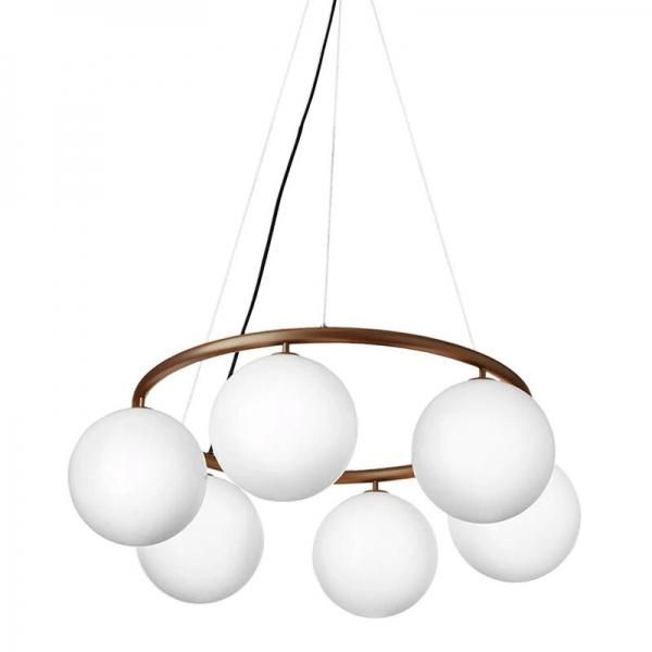 NuuraۡMiira 6 Circular pendant, dark bronze - opal whiteץǥڥȥ饤6 ֥-ѡ(800H200mm)