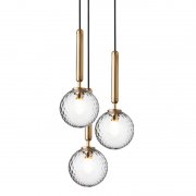 NuuraۡMiira 3 pendant, brass - clearץǥڥȥ饤 3֥饹-ꥢ(330mm)