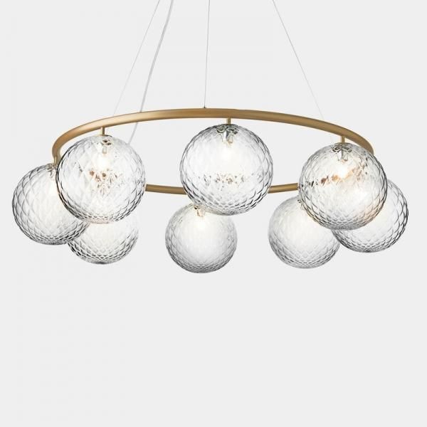 NuuraۡMiira 8 Circular pendant, brass - clearץǥڥȥ饤8 ֥饹-ꥢ(1000H200mm)