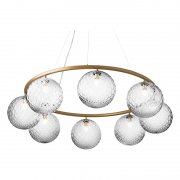 NuuraۡMiira 8 Circular pendant, brass - clearץǥڥȥ饤8 ֥饹-ꥢ(1000H200mm)