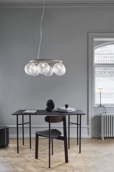 NuuraۡMiira 6 Circular pendant, brass - clearץǥڥȥ饤6 ֥饹-ꥢ(800H200mm)