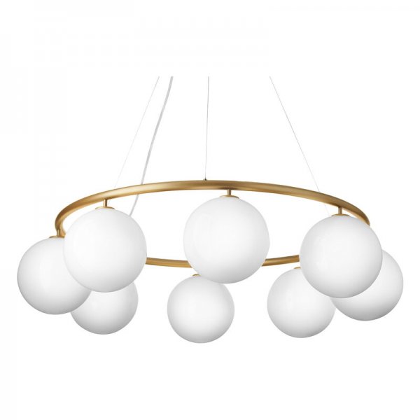 NuuraۡMiira 8 Circular pendant, brass - opal whiteץǥڥȥ饤8 ֥饹-ѡ(1000H200mm)