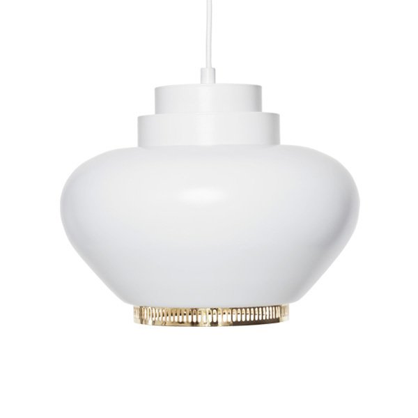 ArtekۡAalto pendant lamp A333, white - brassץǥڥȥ饤 ۥ磻-֥饹(255H200mm)