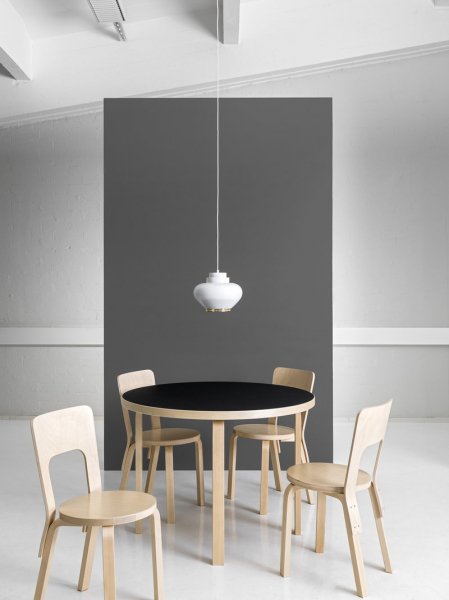 ArtekۡAalto pendant lamp A333, white - brassץǥڥȥ饤 ۥ磻-֥饹(255H200mm)