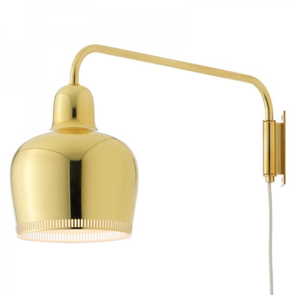 ArtekۡAalto wall lamp A330S Golden Bell, brassץǥ ֥饹(170D480H260mm)