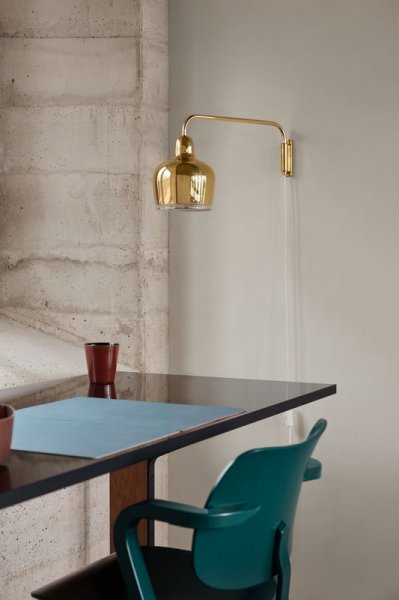 ArtekۡAalto wall lamp A330S Golden Bell, brassץǥ ֥饹(170D480H260mm)