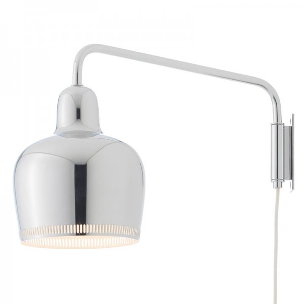 ArtekۡAalto wall lamp A330S Golden Bell, chromeץǥ (170D480H260mm)