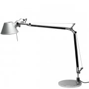 【Artemide】「Tolomeo Mini table lamp, aluminium」デザイン照明テーブルランプ アルミニウム (Φ200×D680-1020×H540-1080mm)