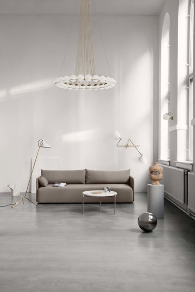 AstepۡVV Cinquanta floor lamp, brass - whiteץǥե ֥饹-ۥ磻(W478D1035H1470mm)