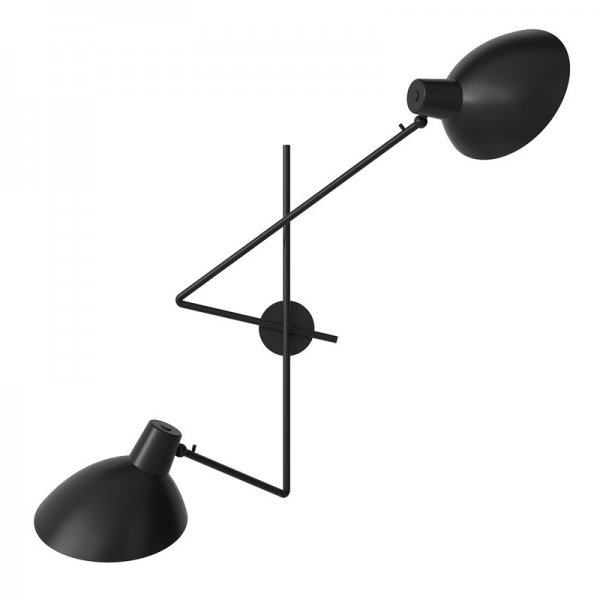 AstepۡVV Cinquanta Twin wall lamp, blackץǥ  ֥å (W1130D538H524mm)