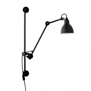 【DCW editions】「Lampe Gras 210 wall lamp, round shade, black」デザイン照明ウォールランプ ブラック (Φ140×H780mm)