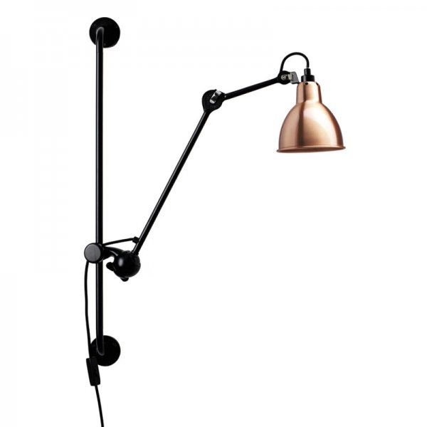 DCW editionsۡLampe Gras 210 wall lamp, round shade, black - copperץǥ륫åѡ (140H780mm)