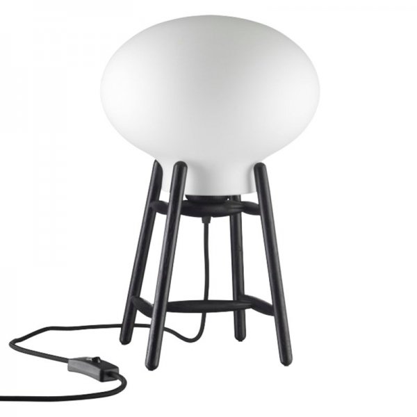 FDB MoblerۡU4 Hiti table lamp, black oak - opal glassץǥơ֥ ֥å(258H396mm)