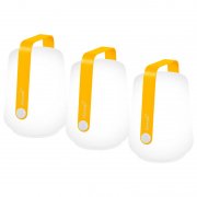 【Fermob】「Balad lamp 12 cm, set of 3, honey」デザイン照明ランプ3点セット ハニー(Φ100×H135mm)