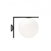 【Flos】「IC C／W2 wall／ceiling lamp, black」デザイン照明ウォール／シーリングランプ ブラック（Φ300×W381×H316mm）