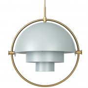 【GUBI】デンマーク・北欧デザイン照明「Multi-Lite pendant」ペンダントライト ブラス-シーグレー（Φ360×H360mm)