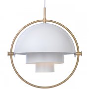 【GUBI】デンマーク・北欧デザイン照明「Multi-Lite pendant」ペンダントライト ブラス-ホワイト（Φ360×H360mm)