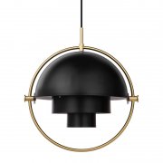 【GUBI】デンマーク・北欧デザイン照明「Multi-Lite pendant, small」ペンダントライト スモール ブラス-セミマットブラック（Φ255×H255mm)
