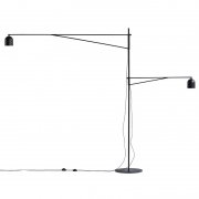 【Karakter】「Awkward Light floor lamp, black」フロアランプ  ブラック(W1550+820×Φ400×H1910mm)