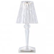 【Kartell】「Battery lamp, clear」テーブルランプ クリア(W120×D120×H260mm)
