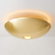 アメリカ・デザイン照明シーリングライト「AUDEN」1灯ゴールド（W420×H170mm）