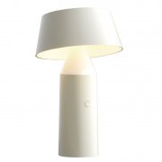 【Marset】スペイン・北欧デザイン照明「Bicoca table lamp, white」コードレステーブルランプ ホワイト(Φ140×H225mm)