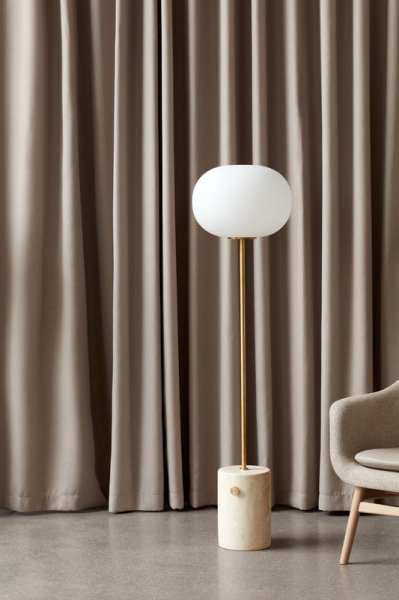 MenuۡJWDA floor lamp, travertine - brushed brassץե ȥС-֥åɥ֥饹(390H1500mm)