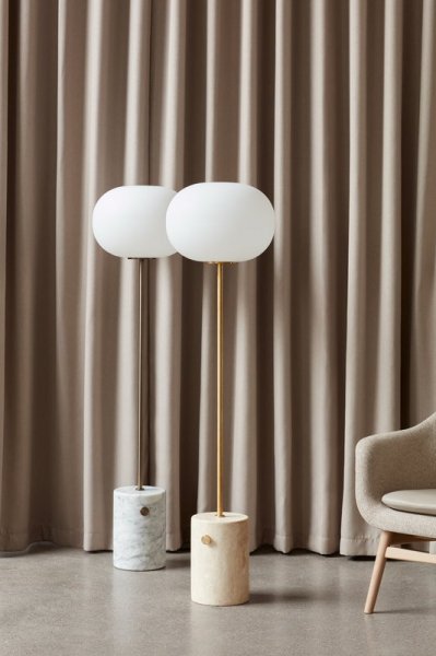 MenuۡJWDA floor lamp, travertine - brushed brassץե ȥС-֥åɥ֥饹(390H1500mm)