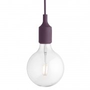 【Muuto】「E27 LED pendant, burgundy, without canopy」ペンダントライト バーガンディー、キャノピー無し（Φ125×H230mm)