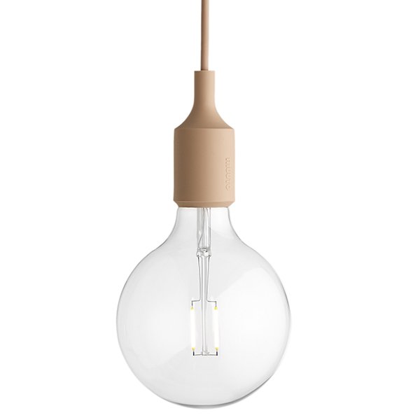 MuutoۡE27 LED socket lamp, beige rose, without canopyץڥȥ饤 ١Υԡ̵ʦ125H230mm)