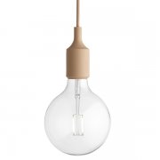 【Muuto】「E27 LED socket lamp, beige rose, without canopy」ペンダントライト ベージュローズ、キャノピー無し（Φ125×H230mm)