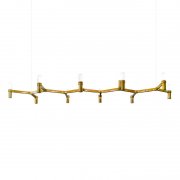 【Nemo Lighting】「Crown Plana Linea pendant, matt gold」デザイン照明 マットゴールド（W1680×D570×H160mm)