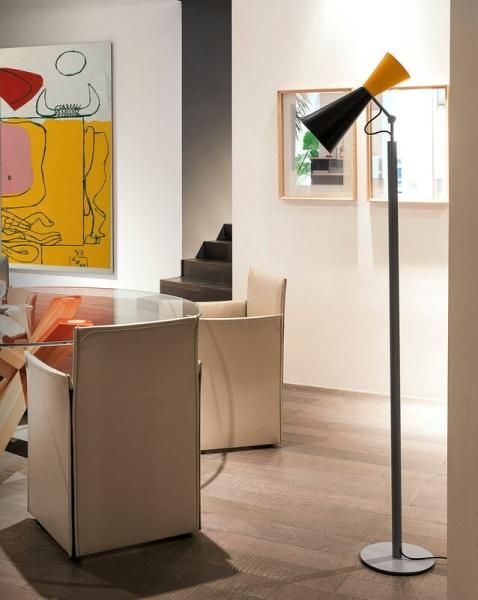 Nemo LightingۡParliament floor lamp, black - yellowץե ֥å-(260H1700-1800mm)