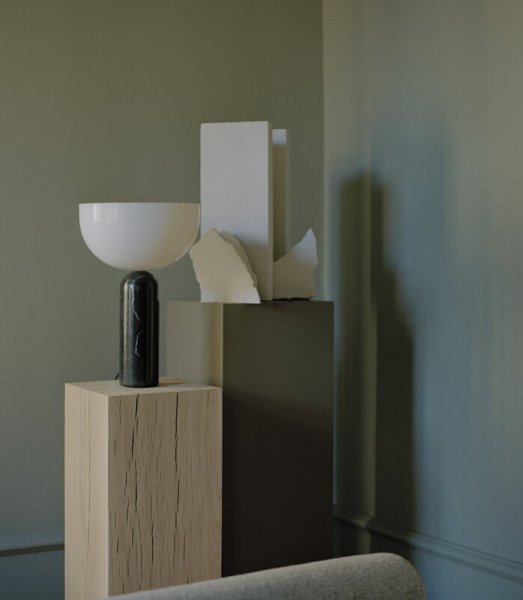 New WorksۡKizu table lamp, large, black marbleץơ֥ ֥åޡ֥(300H450mm)